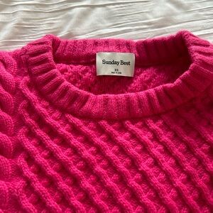 Aritzia Sunday Best Peggy Sweater size XS hot pink